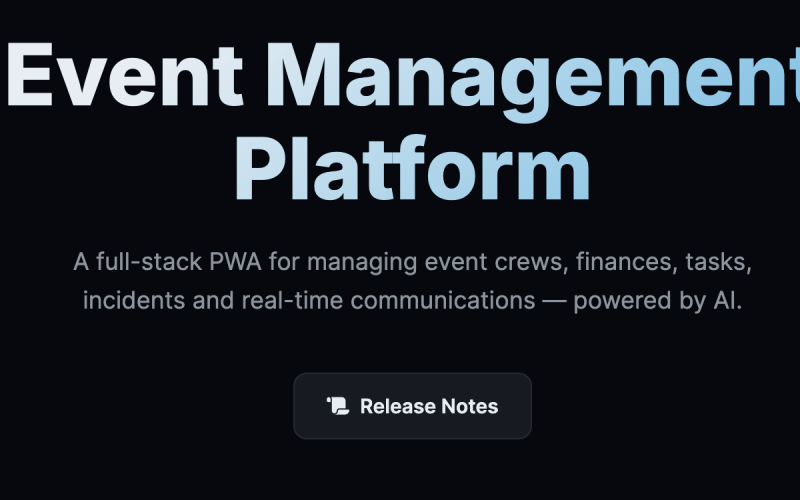 AI-Powered Event Management PWA Platform