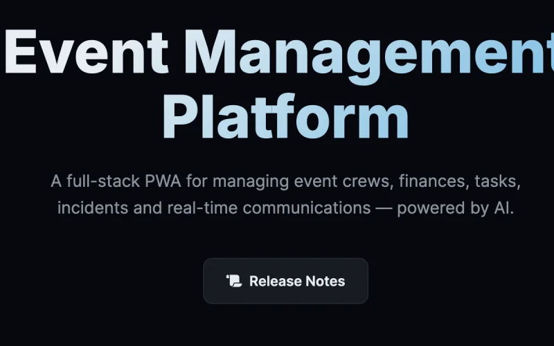 AI-Powered Event Management PWA Platform